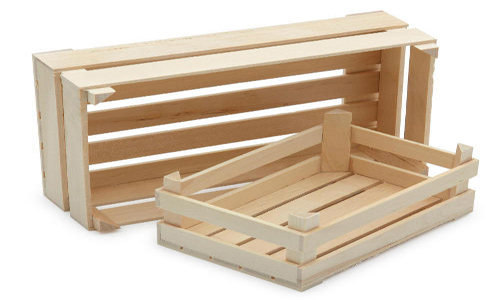 Silver Wood and Rubber wood pallets boxes crates